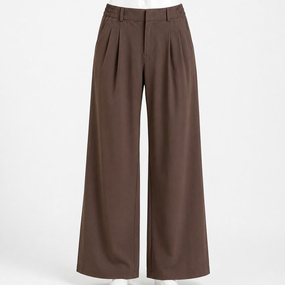 Old Navy SleekTech High Rise Wide Leg Pants Brown XS